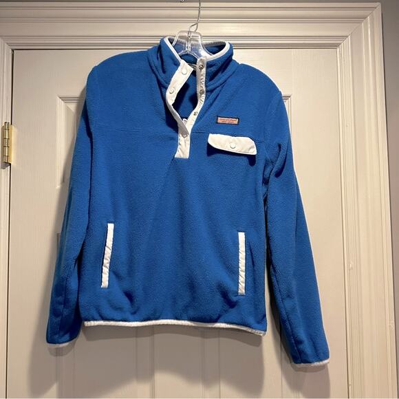 Vineyard Vines Shep Shirt Blue White XS Outdoor Preppy Long Sleeve Pullover - Picture 2 of 15